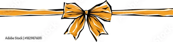 Obraz Elegant decorative ribbon bow vector