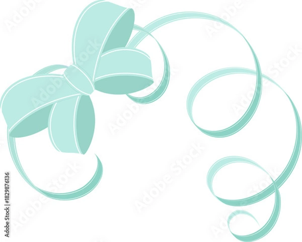 Obraz Elegant decorative ribbon bow vector