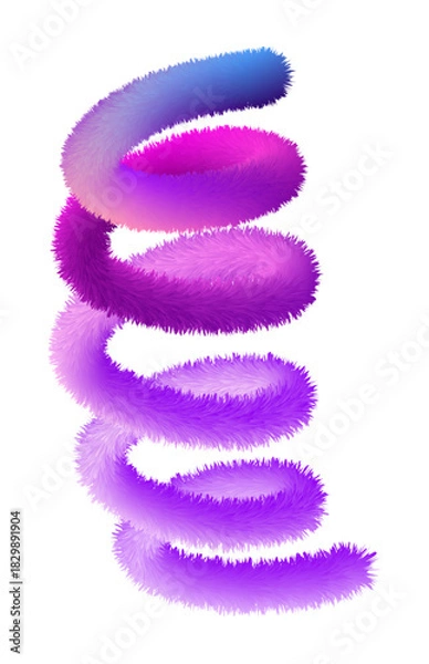 Obraz Vibrant purple and blue gradient spring coil