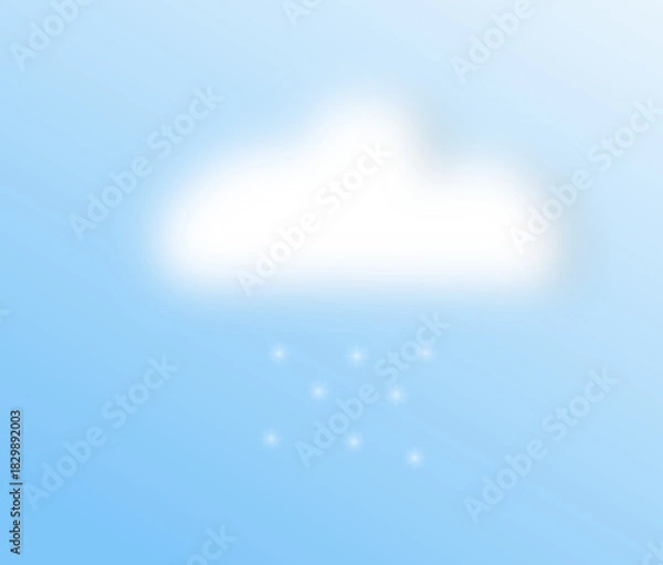 Obraz a cloud with snow in the blue sky