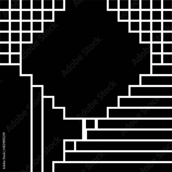 Obraz Bento grid stair design