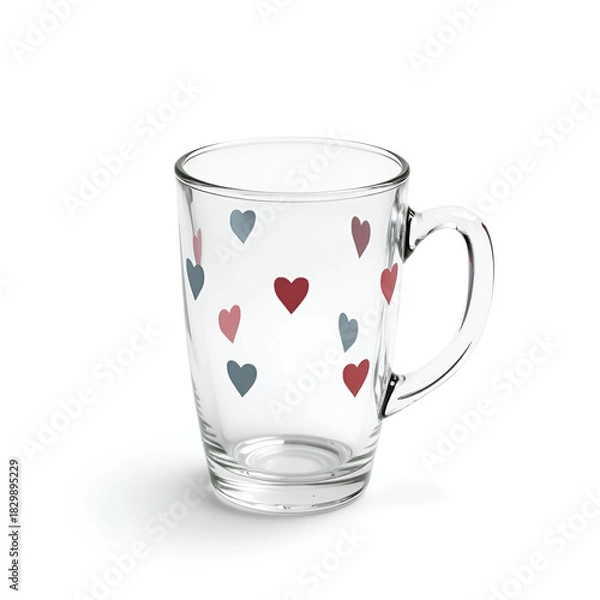 Obraz Transparent delicate glass cup featuring intricate carved details.