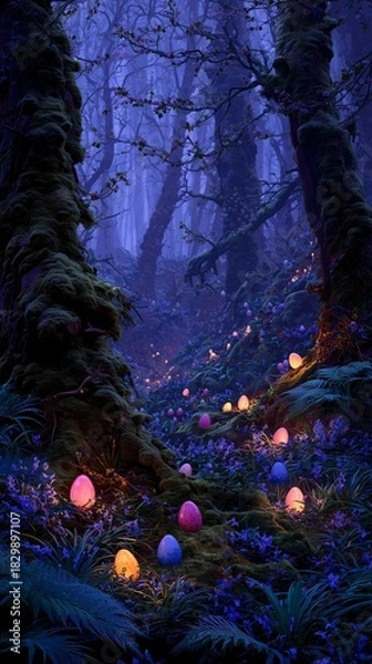 Obraz Eggs in a forest on Halloween