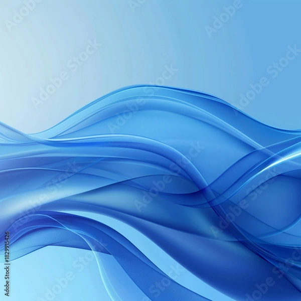 Obraz Deep Blue Fluid Abstract Wave Background