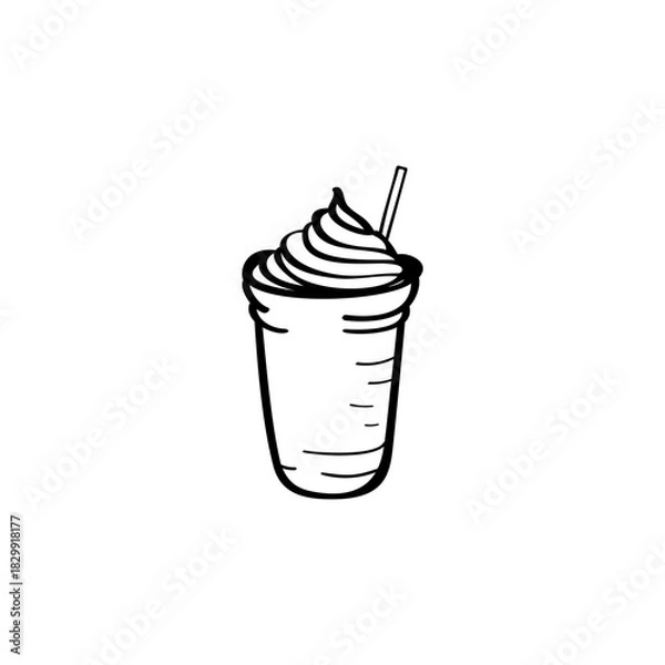 Fototapeta Coffee hand drawn vector illustrations	