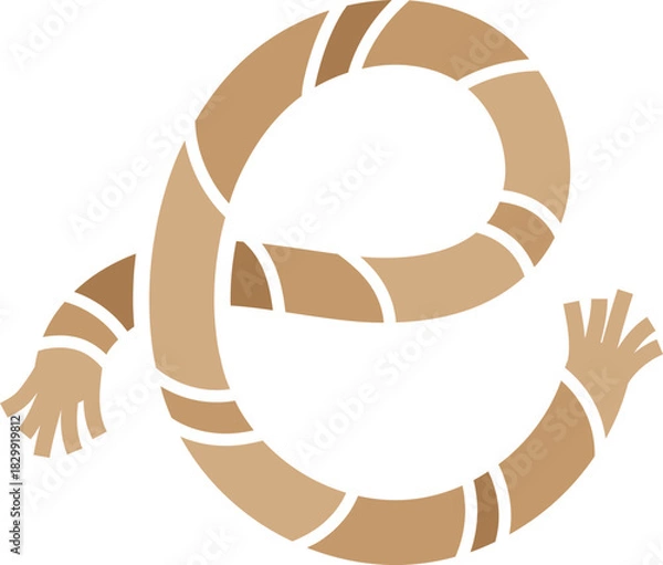 Fototapeta Rope Concept Letter E Logo