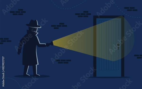 Obraz Detective searching for dark secrets