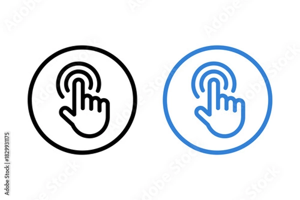 Obraz Click or tap hand pointer icons