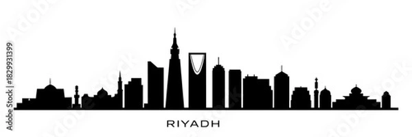 Obraz Riyadh city skyline silhouette