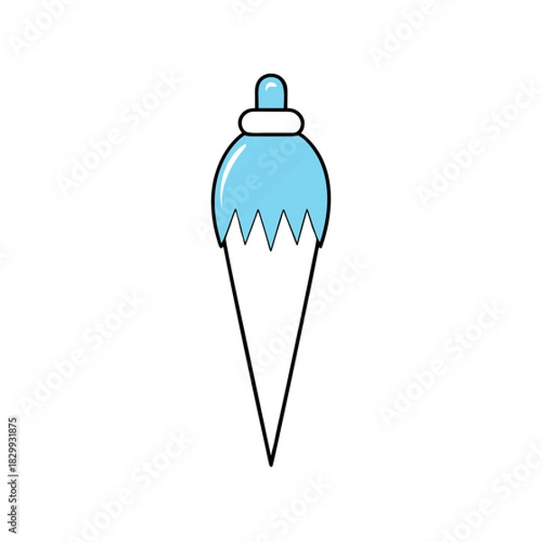 Obraz Vector Clip Art Icicle Ornament for Web and Graphic Design