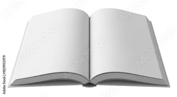 Obraz Open blank book isolated on transparent background