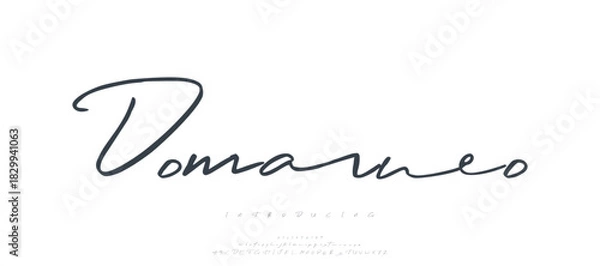 Obraz Typography typeface uppercase lowercase and number. vector illustration