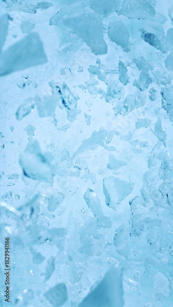 Obraz Super Slow Motion of Exploding Ice Shards , Close-up