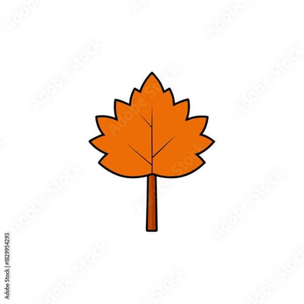 Obraz vector clip art maple tree on white background for web and graphic design