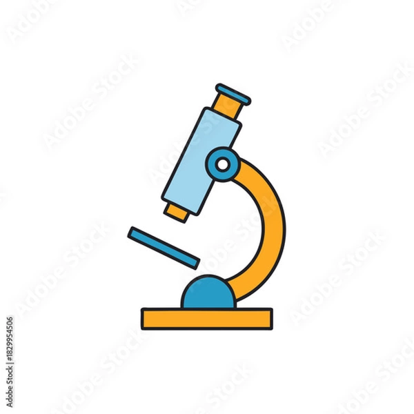 Obraz vector clip art microscope on white background for web and graphic design