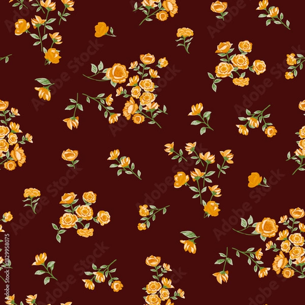Fototapeta seamless pattern with roses