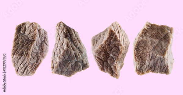 Obraz Beef stew on pink background