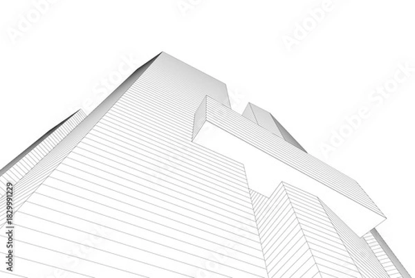 Obraz Abstract modern architecture, 3D rendering