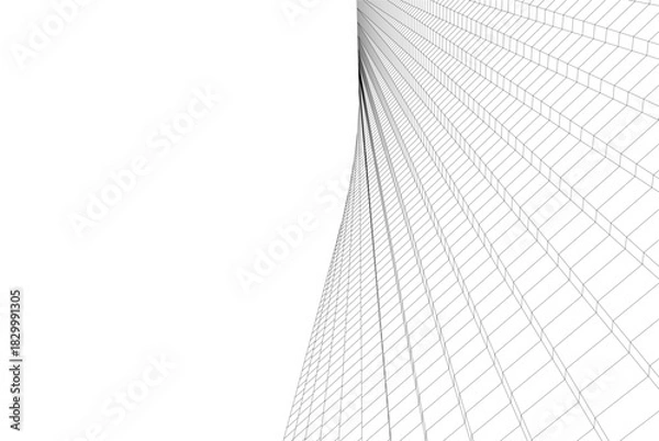 Fototapeta Abstract modern architecture, 3D rendering