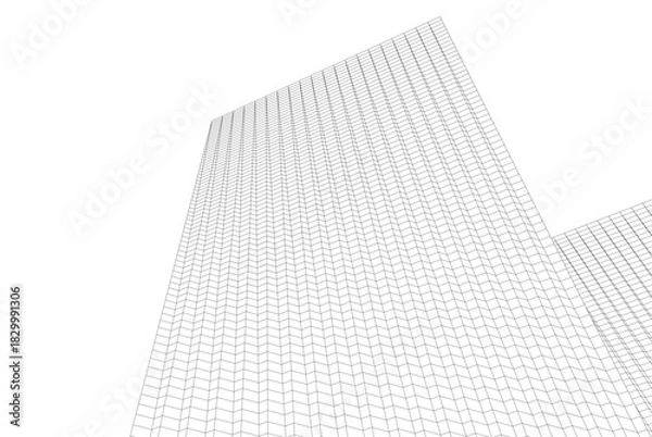 Fototapeta Abstract modern architecture, 3D rendering