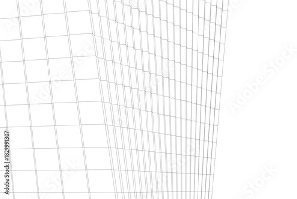 Fototapeta Abstract modern architecture, 3D rendering
