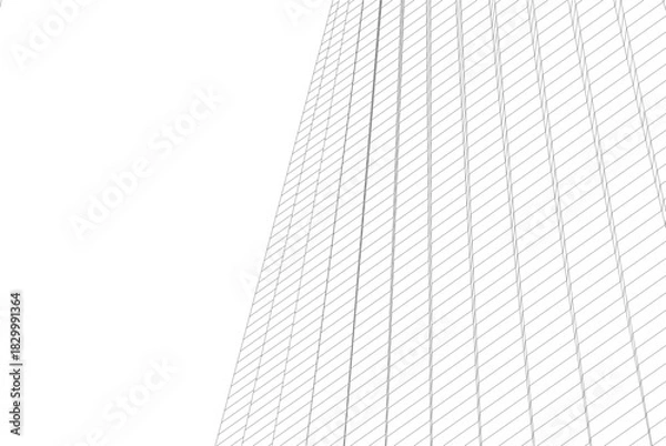 Fototapeta Abstract modern architecture, 3D rendering