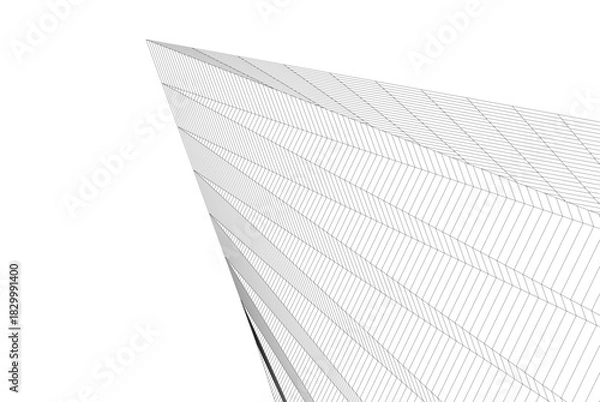 Fototapeta Abstract modern architecture, 3D rendering