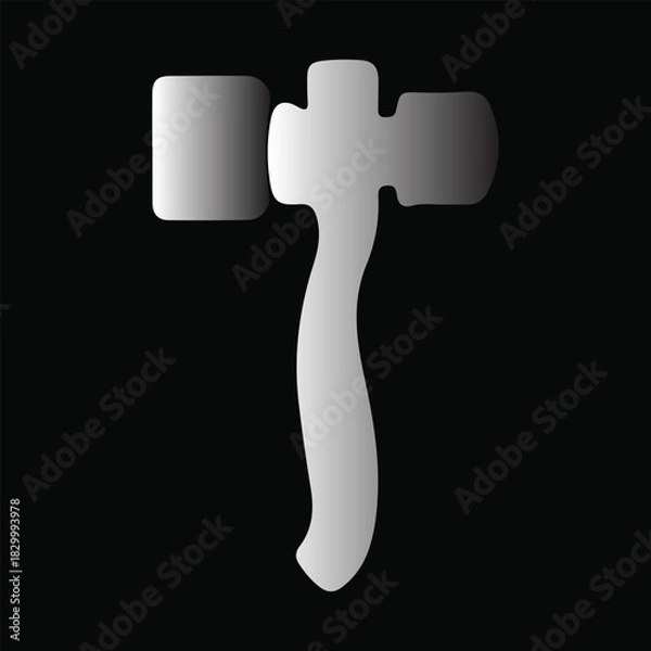 Fototapeta Illustration of a mallet with a gradient on a