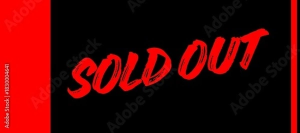 Fototapeta Modern sold out label banner design template. e-commerce website and retail store unavailable items banner.