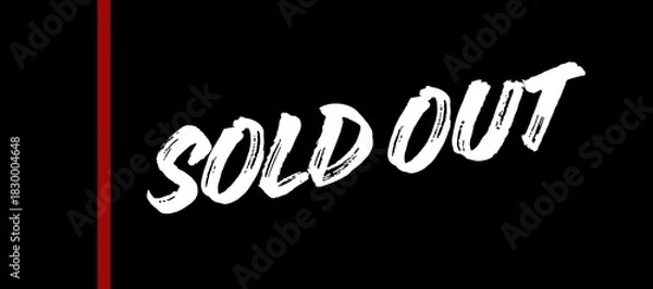 Fototapeta Modern sold out label banner design template. e-commerce website and retail store unavailable items banner.
