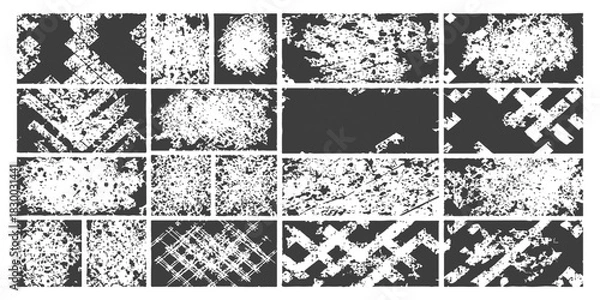 Fototapeta Grunge texture pack: distressed abstract patterns and backgrounds