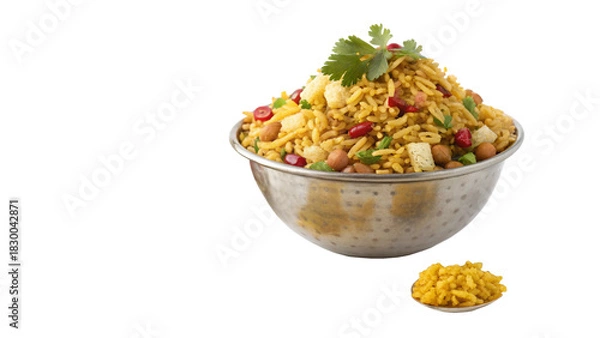Obraz Enjoy authentic Indian snack mix, a savory blend of flavors and textures, perfect for celebrations, snacking, and adding a touch of spice to any occasion