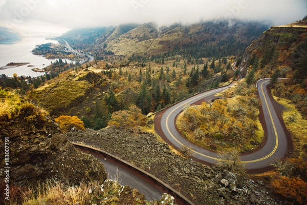 Obraz winding road view