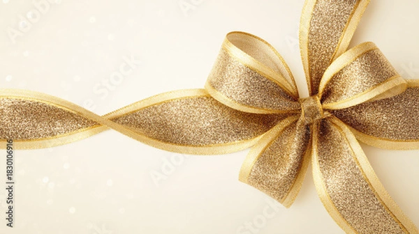 Fototapeta 華やかなリボンの背景素材
