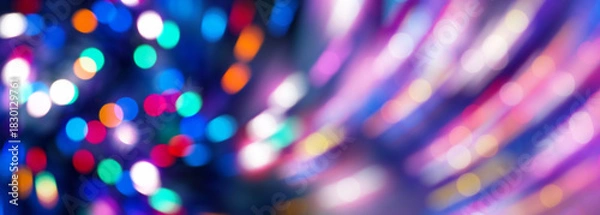 Fototapeta  Bokeh background of Christmas light, abstract blue background with bokeh