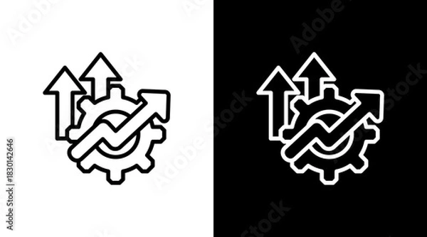 Obraz Improve With Icon Set Design