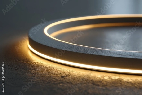 Fototapeta Soft Glowing Circular Light Design on a Smooth Surface