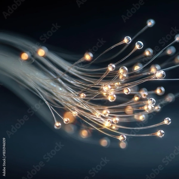 Fototapeta Abstract Light Trails in Motion Creating a Dynamic Visual Effect