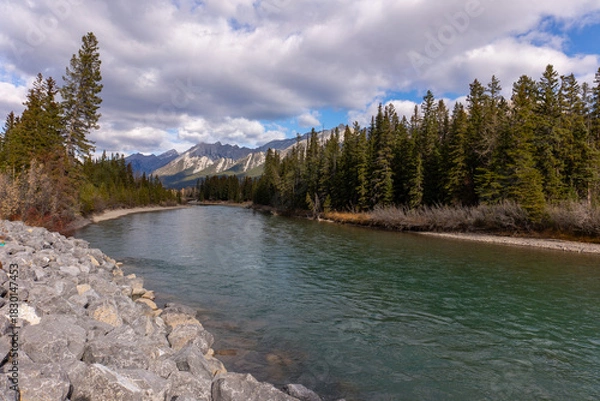 Obraz river in rockies