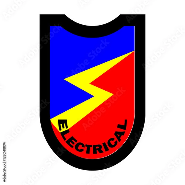 Obraz electricity logo in shield
