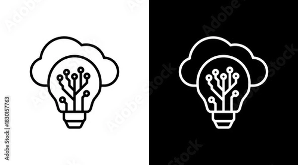 Fototapeta Technology With Icon Set Design