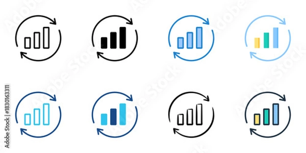 Obraz Sustainability icon set multiple style vector collection 
