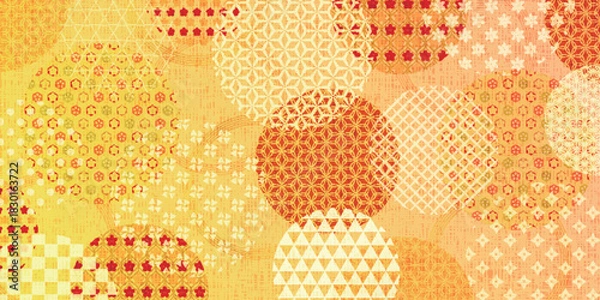 Obraz 梅　和柄　模様　背景