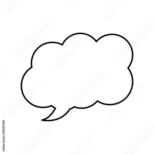 Fototapeta speech bubble message dialog chat vector illustration outline