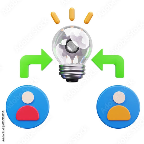 Fototapeta Idea Sharing Network