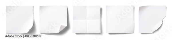 Obraz 質感のある正方形の白いカード