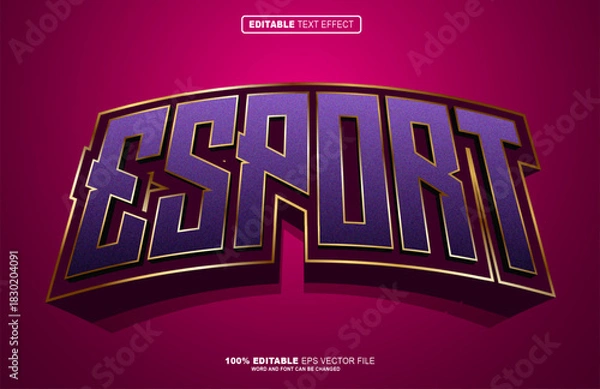 Fototapeta Esport 3D editable text effect