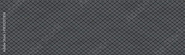 Obraz 黒色の和柄模様（花菱）のバナー背景ベクターイラスト