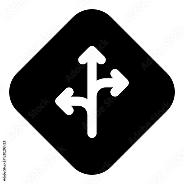 Obraz Direction sign icon for navigation and guidance