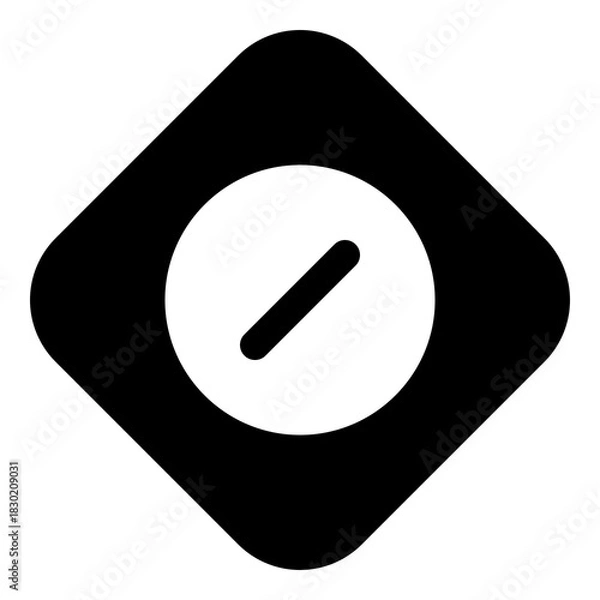 Obraz Stop icon for halt and caution